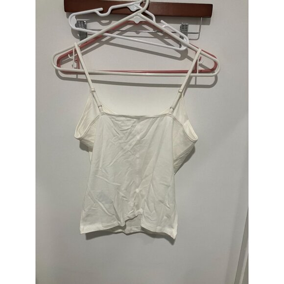 Banana Republic Women's Basic Spaghetti Strap Tank Top, White, Medium - Picture 2 of 3